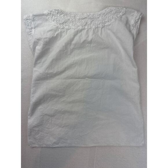 Women’s White Sleeveless Embroidered Tunic Sz L - Picture 3 of 3